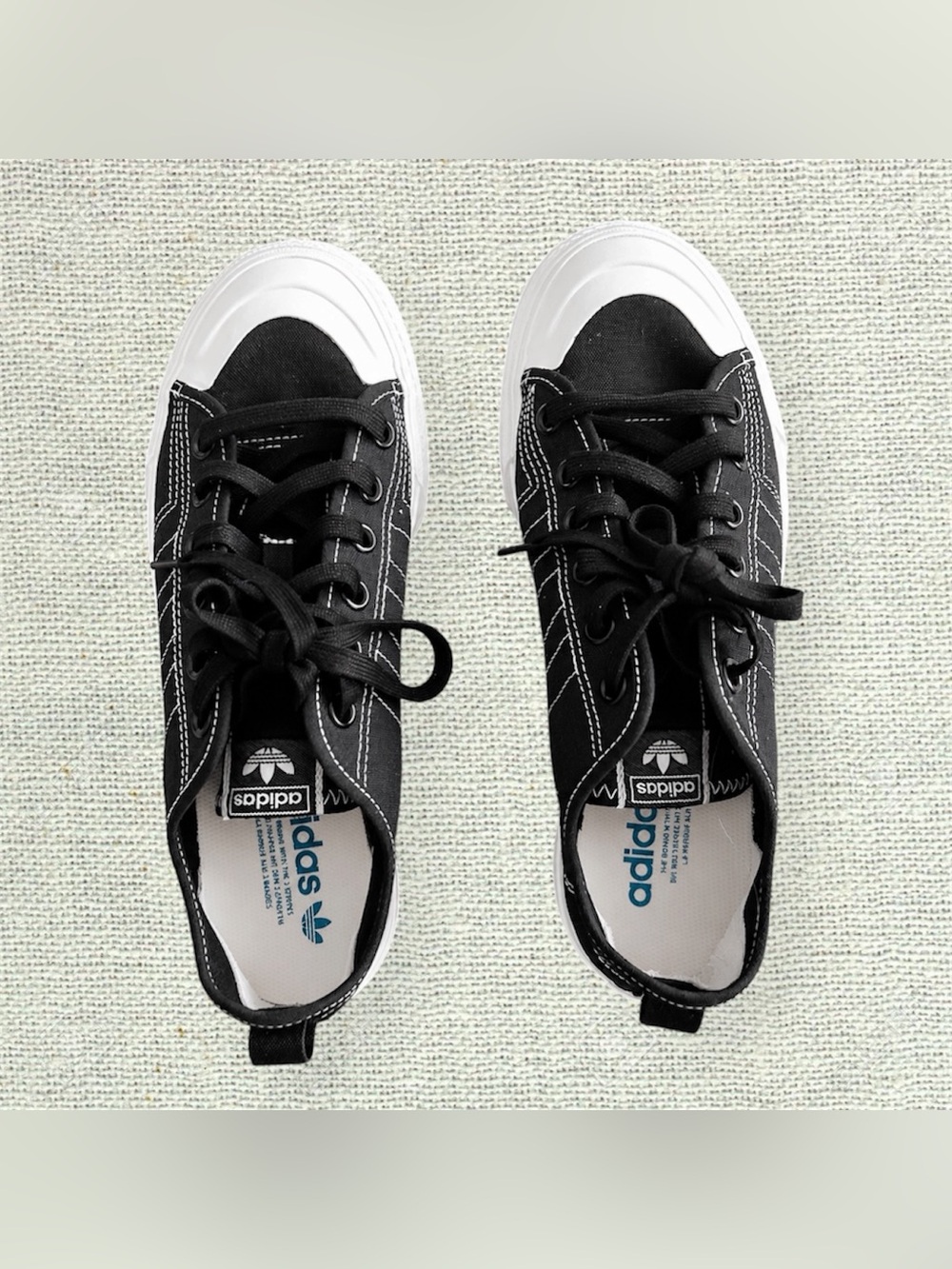Adidas Originals Nizza Platform Sneakers Black White Men's 8.5 Women's 10